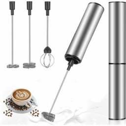 Elektrischer Milchaufschäumer, wiederaufladbarer USB-Milchaufschäumer, Edelstahl, für Kaffee,