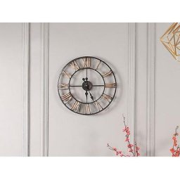 Wanduhr Industriel-Stil - B. 50 cm - Metall - IRON - Bronzefarben