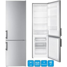 Kühl-Gefrierkombination Kühlschrank Inox Design KGK180E 262L - Wolkenstein