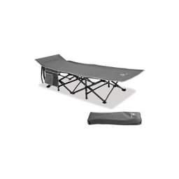 Camping-Klappbett mit Tragetasche Grau - Alpha Camp