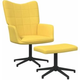 Vidaxl - Relaxsessel mit Hocker Senfgelb Stoff Gelb