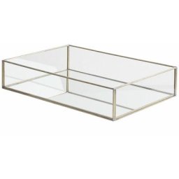 Beliani - Elegantes Dekotablett 20 x 30 cm Spiegeleffekt / silber Grenoble - Silber