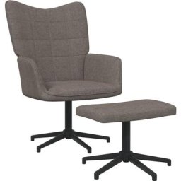 Vidaxl - Relaxsessel mit Hocker Taupe Stoff Taupe