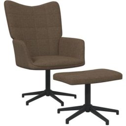 Vidaxl - Relaxsessel mit Hocker Braun Stoff Braun