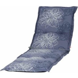 Xora Liegenauflage Dessin Blume blau, 100% Baumwolle - Siena Garden
