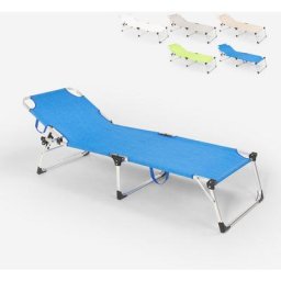 Aluminium faltbarer Garten Strand Sonnenliege Seychelles Blau