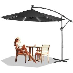Sonnenschirme Alu Sonnenschutz Gartenschirm Höhenverstellbarer Ampelschirme mit kurbel Balkonschirm