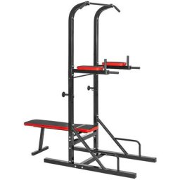 Tectake - Kraftstation Reeves 180x95x210cm - Fitnesstation, Trainingsstation, Kraftturm - schwarz