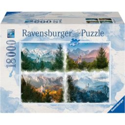 Puzzle ""Märchenschloss in 4 Jahreszeiten"", 18.000 Teile