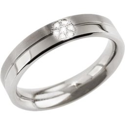 Damen Ring, Titan mit 7 Diamanten, zus. ca. 0,035 Karat