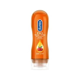 Durex Lust & Liebe Gleitgele Guarana 2-in-1 Massage + Gleitgel 200 ml