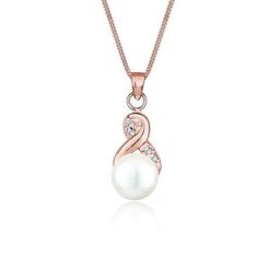 Elli Perlenkette Infinity Perle Kristalle 925 Silber