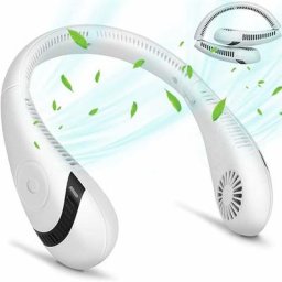 Nackenventilator, wiederaufladbarer tragbarer Nackenventilator mit 3 Geschwindigkeiten, blattloser