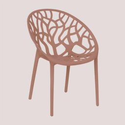 2er Set stapelbare Gartenstühle Ores Terracota - Terracota - Sklum