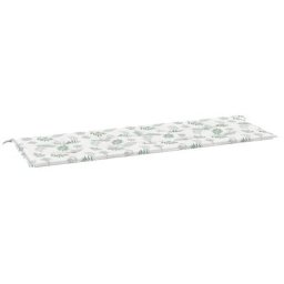 Gartenbank-Auflage Blattmuster 150x50x3 cm Oxford-Gewebe Vidaxl Grün