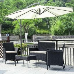 Gartenmöbel Set - BIGZZIA - Polyrattan Lounge Gartengarnitur 2 x Sessel + 1 x Doppelsitz-Sofa + 1 x