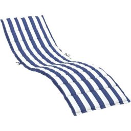 Sonnenliegen-Auflage Blau&Weiß Gestreift Oxford-Gewebe Vidaxl Blau