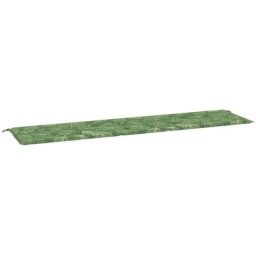 Gartenbank-Auflage Blattmuster 200x50x3 cm Stoff Vidaxl Grün