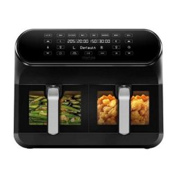 AFW20 Heißluftfritteuse mit Doppelkammer, Sichtfenster, 8L xxl Airfryer mit 8 Vorgestellten