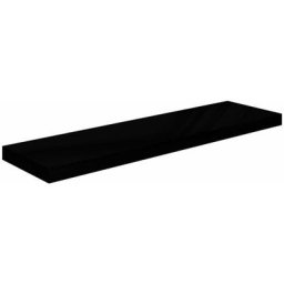 Schwebendes Wandregal Hochglanz-Schwarz 90x23,5x3,8 cm MDF vidaXL - Schwarz