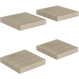 Schwebende Wandregale 4 Stk. Eichefarben 23x23,5x3,8cm MDF vidaXL - Braun