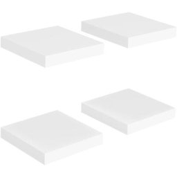 Schwebende Wandregale 4 Stk. Weiß 23x23,5x3,8cm MDF vidaXL - Weiß