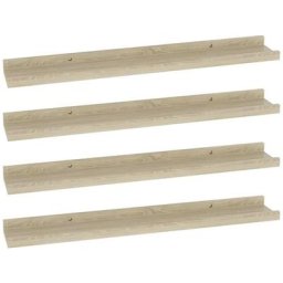 Wandregale 4 Stk. Sonoma-Eiche 60x9x3 cm vidaXL - Braun