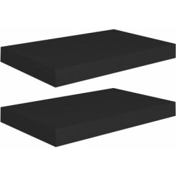 Schwebende Wandregale 2 Stk. Schwarz 40x23x3,8cm MDF vidaXL - Schwarz