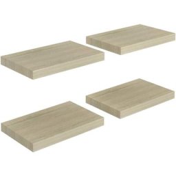 Schwebende Wandregale 4 Stk. Eichefarben 40x23x3,8cm MDF vidaXL - Braun