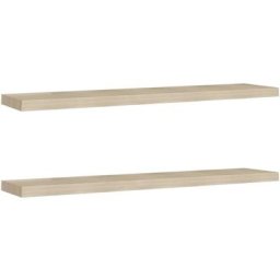 Schwebende Wandregale 2 Stk. Eichefarben 120x23,5x3,8 cm MDF vidaXL - Braun