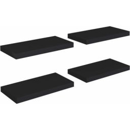 Schwebende Wandregale 4 Stk. Schwarz 50x23x3,8cm MDF vidaXL - Schwarz