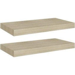 Schwebende Wandregale 2 Stk. Eichefarben 50x23x3,8cm MDF vidaXL - Braun