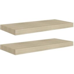 Schwebende Wandregale 2 Stk. Eichefarben 60x23,5x3,8cm MDF vidaXL - Braun