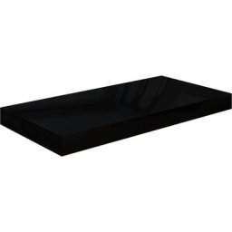 Schwebendes Wandregal Hochglanz-Schwarz 50x23x3,8 cm MDF vidaXL - Schwarz