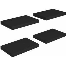 Schwebende Wandregale 4 Stk. Schwarz 40x23x3,8cm MDF vidaXL - Schwarz