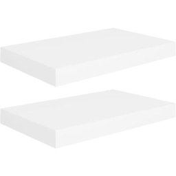 Schwebende Wandregale 2 Stk. Weiß 40x23x3,8cm MDF vidaXL - Weiß