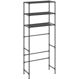 Vidaxl - Waschmaschinen-Regal mit 3 Ablagen Schwarz 69x28x169 cm
