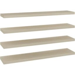Schwebende Wandregale 4 Stk. Eichefarben 120x23,5x3,8 cm MDF vidaXL - Braun