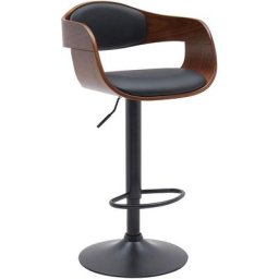 CLP - Barhocker Kingston B-walnuss/schwarz-Kunstleder