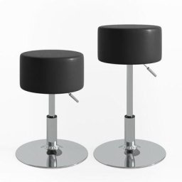 Vicco - Hocker Schwarz Höhenverstellbar