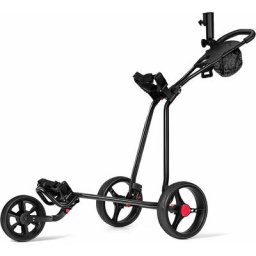 Costway - 3-Rad Golftrolley klappbar, Golfwagen mit verstellbarem Griff, Schiebewagen, Metall Golf