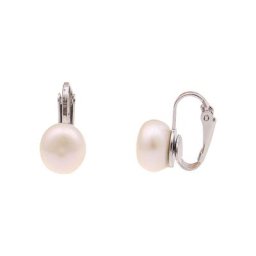 leslii Ohrclips mit schimmernder Muschelkern-Perle Ohrringe