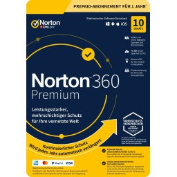 Norton 360 Premium 75 GB Cloud-Backup 10 Geräte / 2 Jahre