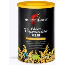 Mount Hagen Cappuccino Choco Vegan Bio Fairtrade 225g Dose