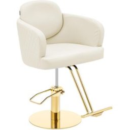physa Friseurstuhl mit Fußstütze - 480 - 630 mm - 200 kg - Cremefarben / Golden PHYSA WINSFORD CREAM & GOLD