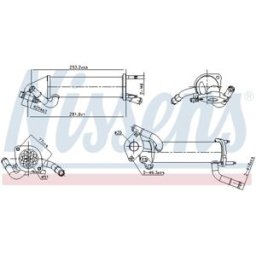 Kühler, Abgasrückführung NISSENS 989449