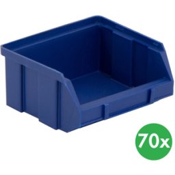 ArtPlast Sichtlagerkästen BASIC, 100 x 95 x 50 mm, 70 Stk., blau