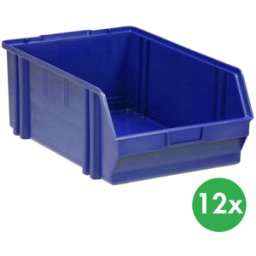 ArtPlast Sichtlagerkästen BASIC, 305 x 480 x 177 mm, 12 Stk., blau