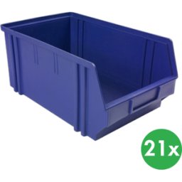 ArtPlast Sichtlagerkästen BASIC, 205 x 335 x 149 mm, 21 Stk., blau