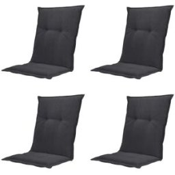 Höffner Auflage niedrig 4er-Set Basic ¦ schwarz ¦ Maße (cm): B: 50 H: 6
